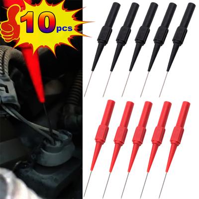 10Pcs 30V Car Tip Probes Diagnostic Tools Auto Multimeter Test Leads Extention Back Piercing Needle Tip Probes Mechanical Tools