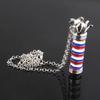 Fashion Crystal Barber Shop Turn Light 3D Necklace Crown Hairdresser Logo Necklace Pendants Barbers Jewelry Gift