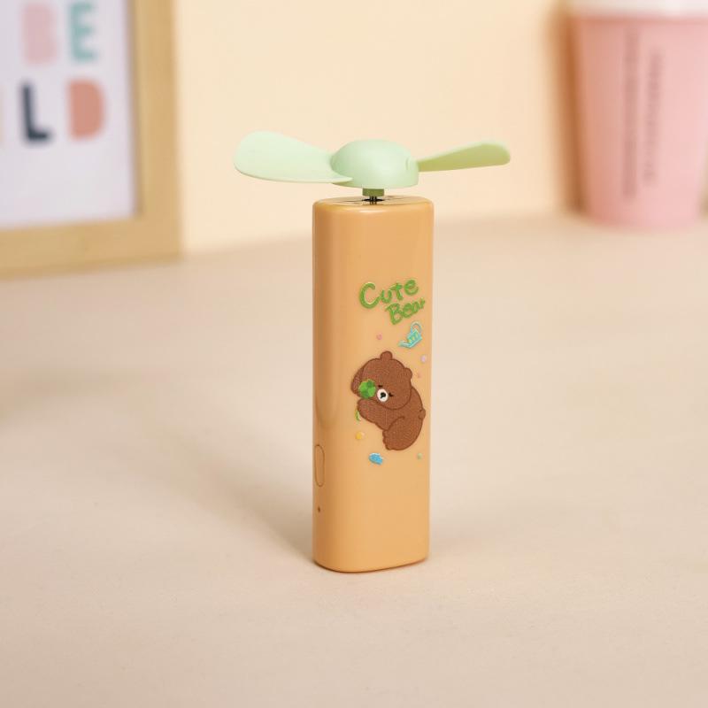 2026 Sommer USB-wiederaufladbarer Mini-Pandabär-Ventilator - Tragbar, Leise, Cartoon-Design für Kinder