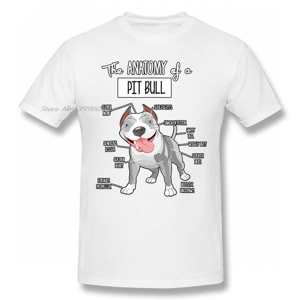 Anatomy Of A Pitbull Dog Saving T Shirt Men High Quality Cotton Summer T-shirt Short Sleeve Tshirt Brands WoMen Tee Top Gift
