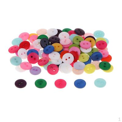 100x boutons en résine colorés bonbons à dos plat, attaches pour vêtements d'enfants