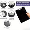 7 Pieces Black Plastic Clipboards And A4 Clipboard Folders, Essential Supplies for Offices And Classrooms