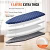 Ironing Board with Bottom Storage Tray, Thickened 4 Layers Iron Board with Heat Resistant Cover and 100% Cotton Cover, 10 Adjustable Heights Ironing