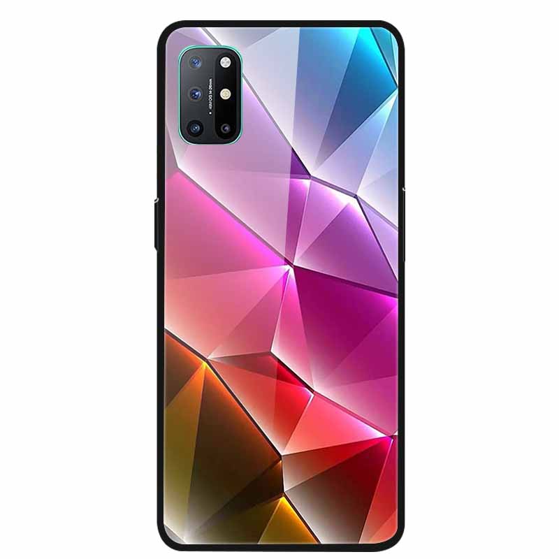 For OnePlus 8T Cases 8 Fashion Tempered Glass Hard Back Covers for Oneplus 8 Phone Cases Soft Bumper Fundas Oneplus8 8 T