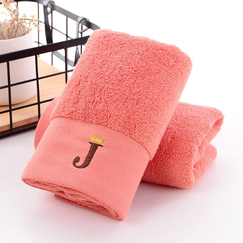 

Набір бавовняних рушників для ванної кімнати з 2 екологічно чистих вишитих декоративних абсорбуючих махрових рушників для рук і обличчя готелю. 34x74cm 2pcs