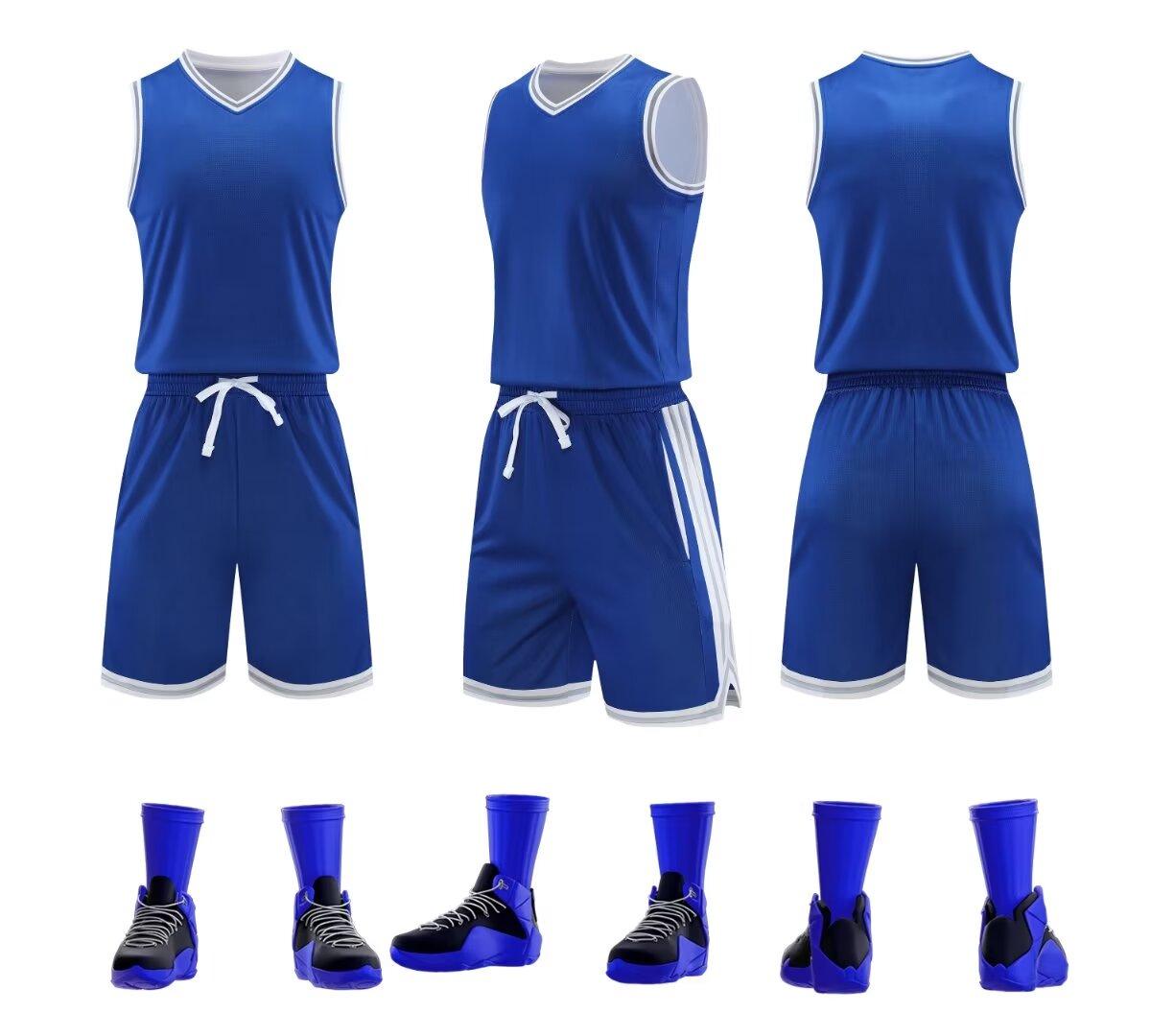 

Комплект баскетбольной формы для взрослых и молодежи – Игровая спортивная одежда, майки 6XL синий