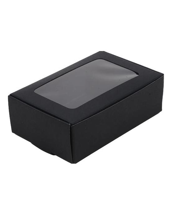 25KS Kraft papírová krabička s průhledným okénkem Domácí krabičky Dárky Balení Krabičky na sušenky Balení Krabička bonboniéra Dárek k narozeninám