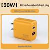 30W Gallium Nitride Dual-Port PD Charger for iPhone 17, Apple, Huawei Phones, and Tablets