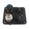 Multifunctional Panel Car Dual USB Socket Cigarette Lighter & Socket Rocker Toggle LED Switch Red Light On-off...