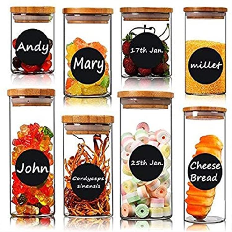 180pcs Preprinted Spice Jar Sticker Labels Water Resistant Write-On Reusable