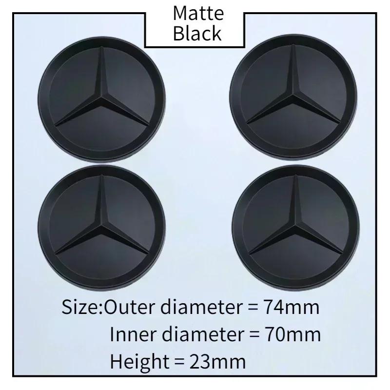 For Mercedes Benz W166 W212 W213 W246 W176 C260 C200 C300 C180 C63 W167 4Pieces Hub Accessories74mm ABS Car Wheel Center Covers