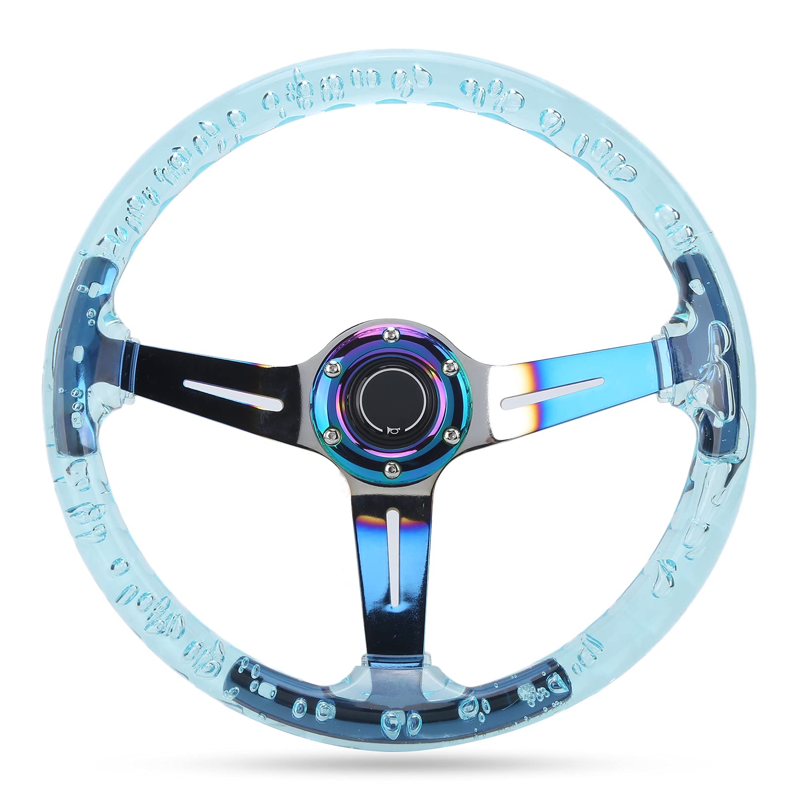 

Акриловый руль, совместимый с большинством стандартных рулевых колес, гладкий, стильный и роскошный, прочный для автомобиля с рулевым колесом, диаметр 14 дюймов,
