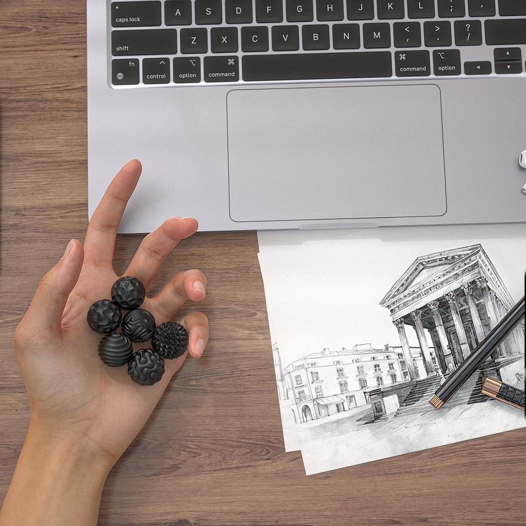 Silicone Magnetic Decompression Ball Children's Magnetic Sensory Ball 6 Pack Magnetic Educational Toys