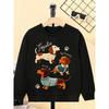 Rundhals-Sweatshirt für Mädchen mit einem Muster von Dackeln in Pullovern. Es ist maschinenwaschbar, geeignet für Frühling und Herbst, perfekt