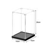 Transparent Acrylic Acrylic Display Case Stackable Design Wooden Bottom Dustproof Cover No-glue Assembly Display Box