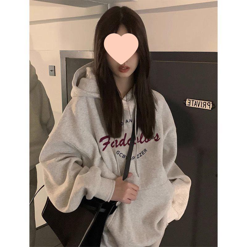 

Жіночий потовщений флісовий світшот з капюшоном на весну/осінь 2025 2XL