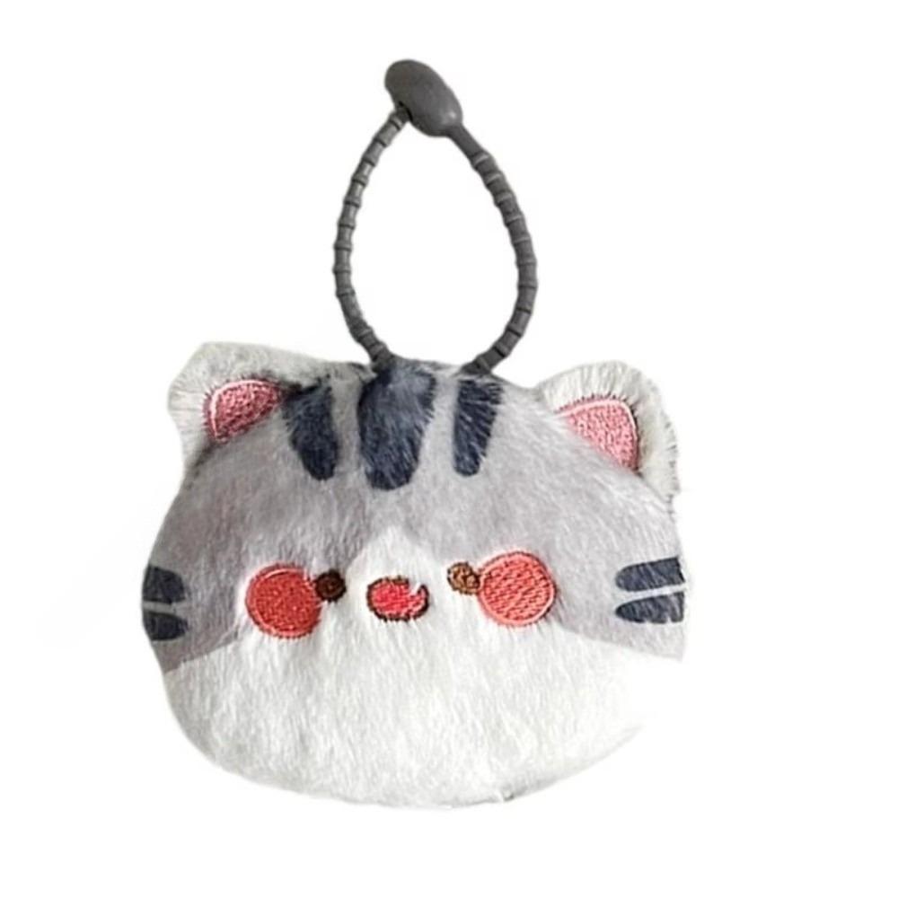 Portable Lovely Design Plush Cat Wallet Japanese Style Soft Plush Coin Purse Cartoon Animal Kawaii Cat Shaped Pouch