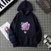 European and American printed hooded long-sleeved women's sweater large size European size loose