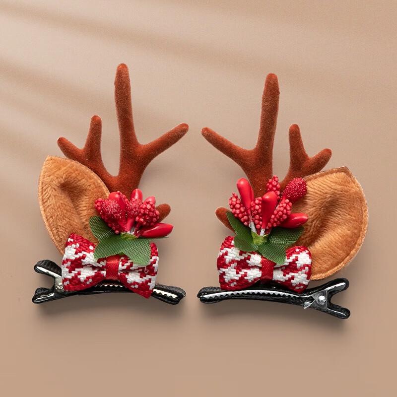 

Fumede Christmas Elk Hair Clip Set