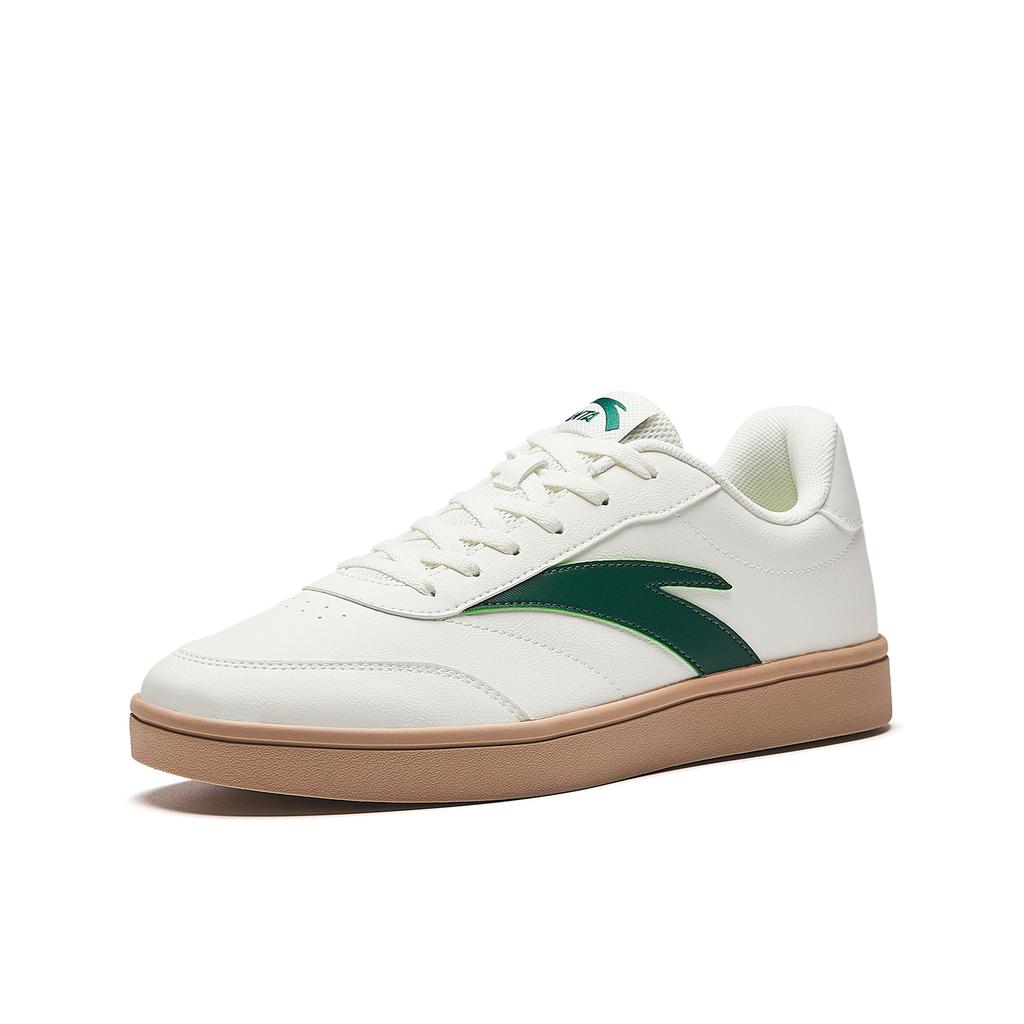 Anta Vitality Classic Retro Campus Life Fashion Versatile Minimalist Low-Top Sneakers Men Sneakers Ivory-White Mushroom-Green 912618099-5