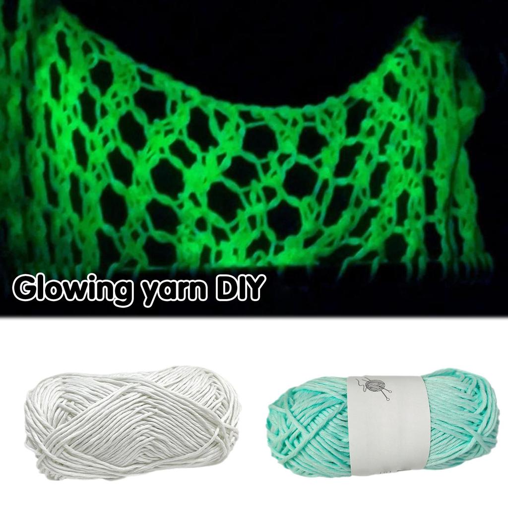 Glow in The Dark Yarn for DIY Arts, Glow in The Dark Yarn for Crochet, Luminous Yarn for Knitting, Crocheting, Knitting Crafts