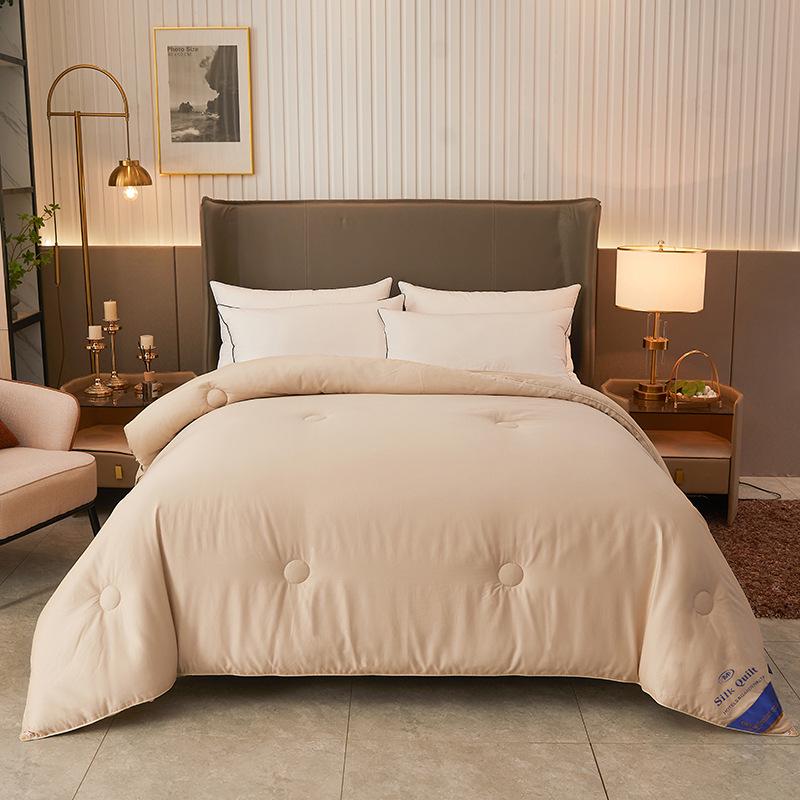 Hilton Hotel Style Silk Cotton Quilt - Elegant & Lightweight for Spring, Summer, Autumn