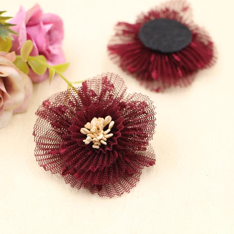 Korean Handmade Yarn Flower Hair Accessories for Children
