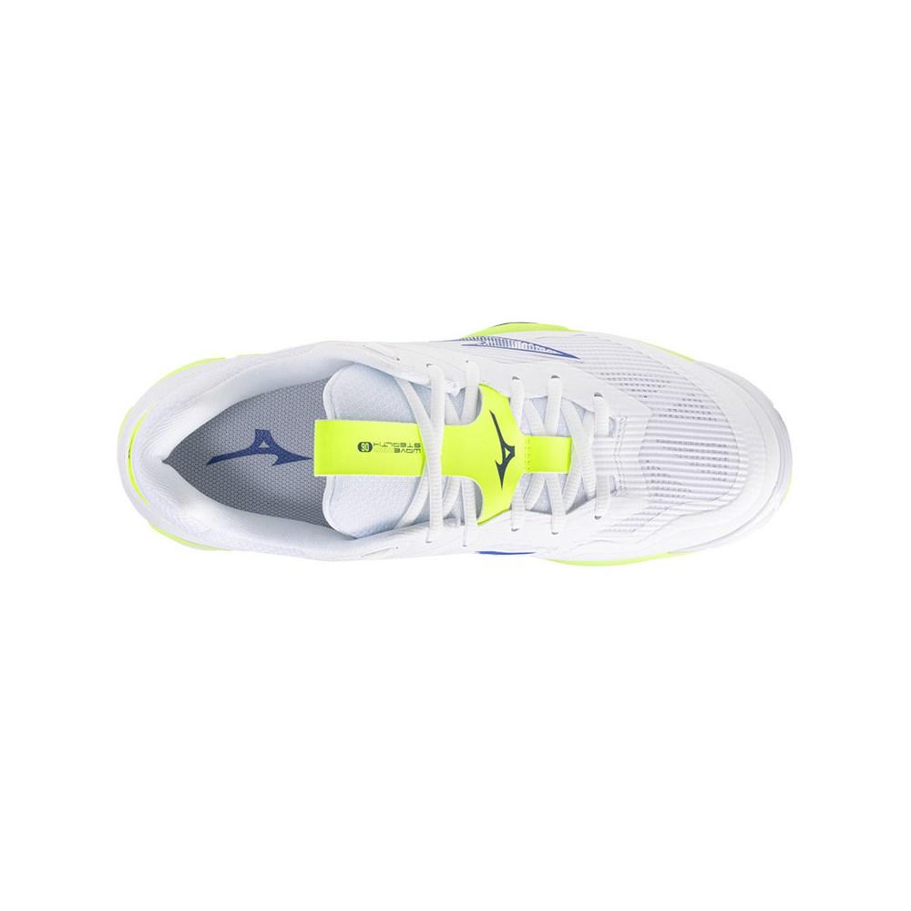 Mizuno Wave Stealth 6 Sneakers Textile/Synthetic White/Light Yellow/Dazzling Blue