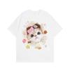Funny Kitten Puppy Cartoon Women T-shirt Top Harajuku Streetwear Y2k Fashion Kawaii Clothes Cute Graphic Printed Unisex T Shirt