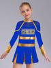 Girls Cosplay Cheerleader Costume Cheer Dance Dress Festival Costume Cheerleading Uniforms Metallic Cheering Team Dress Teamwear