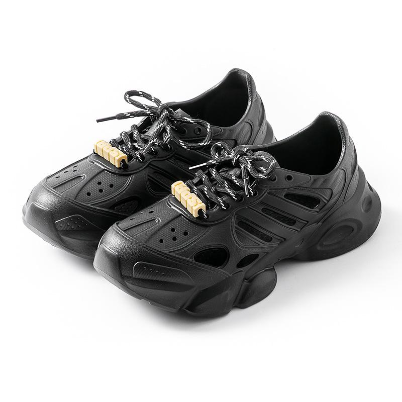 Fashion Dad's Cave Shoes Men's Summer Thick Bottom Water Drifting Beach Shoes Lightweight and Fashionable Lace up Sports Sandals Men