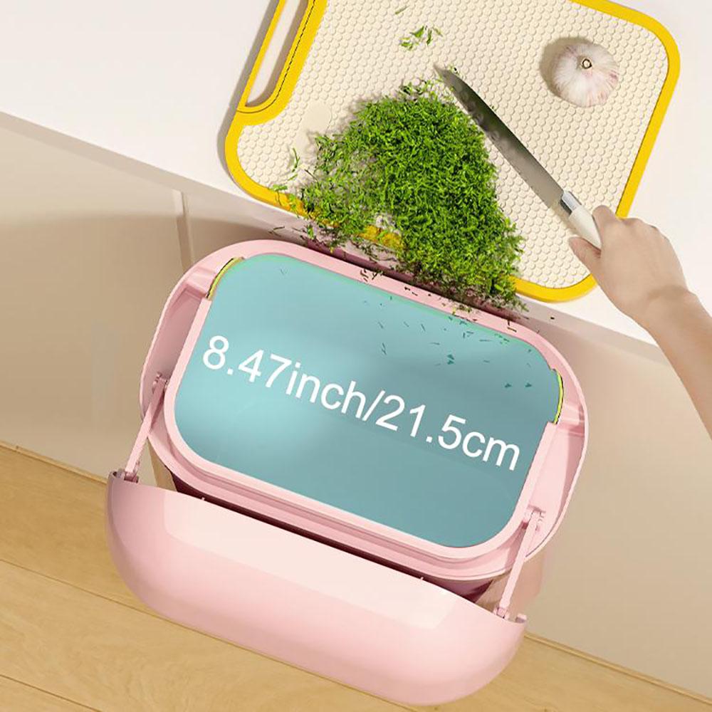 Compost Bin Kitchen for Counter Top or Under Sink, Plastic Hanging Trash Can with Lid, Wall Mounted Garbage Can for Bathroom,