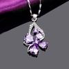 BELLA BOX Heißer Verkauf Lila Amethyst Geometrie Wunderschöne Anhänger Halsketten Für Frauen Charme Hochzeit Engagement Feine Luxus Schmuck Neue Trendy