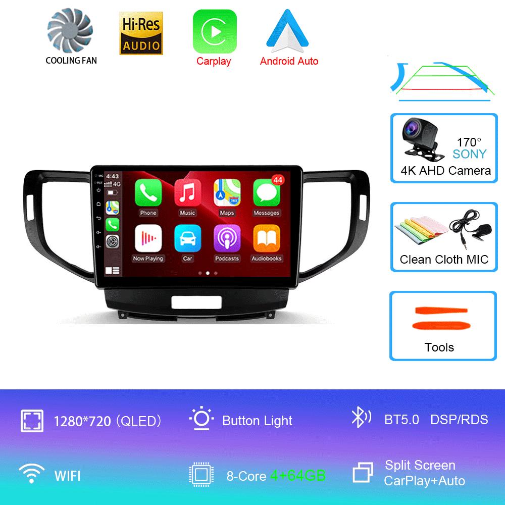 Autoradio Android 14 Carplay Auto DSP 2K Bildschirm Multimedia-Player Für Honda Accord 8 2008-2012 Autoradio Stereo 2din Head Unit