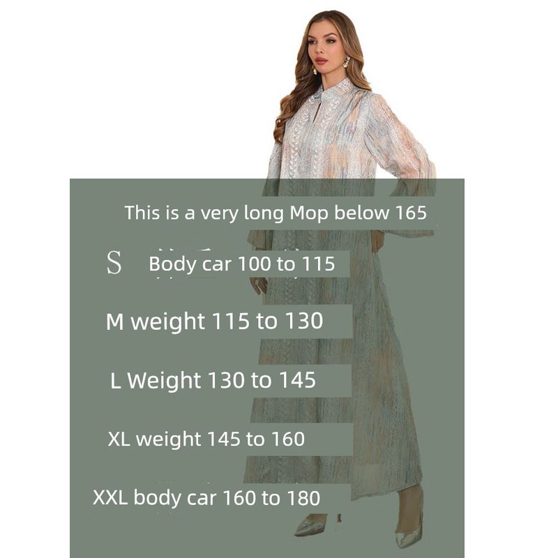 Magic Queen Middle East Elegant Robe Print Hot Drilling Women One piece Dress Women clothing Dubai Plus size Robe Dress