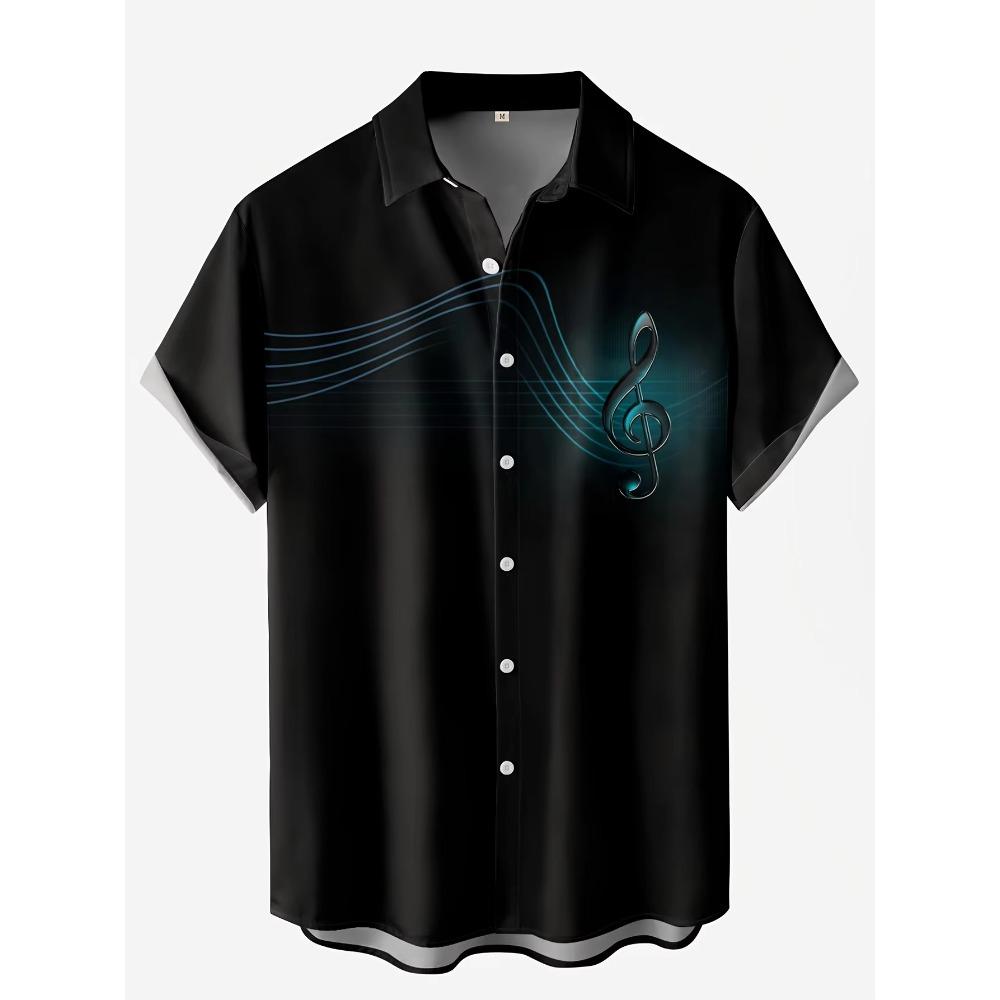 Men's Hawaiian Beach Resort Casual Shirt Summer Fashion Loose Weave Breathable Short-Sleeved Striped Print Loose Streetwear