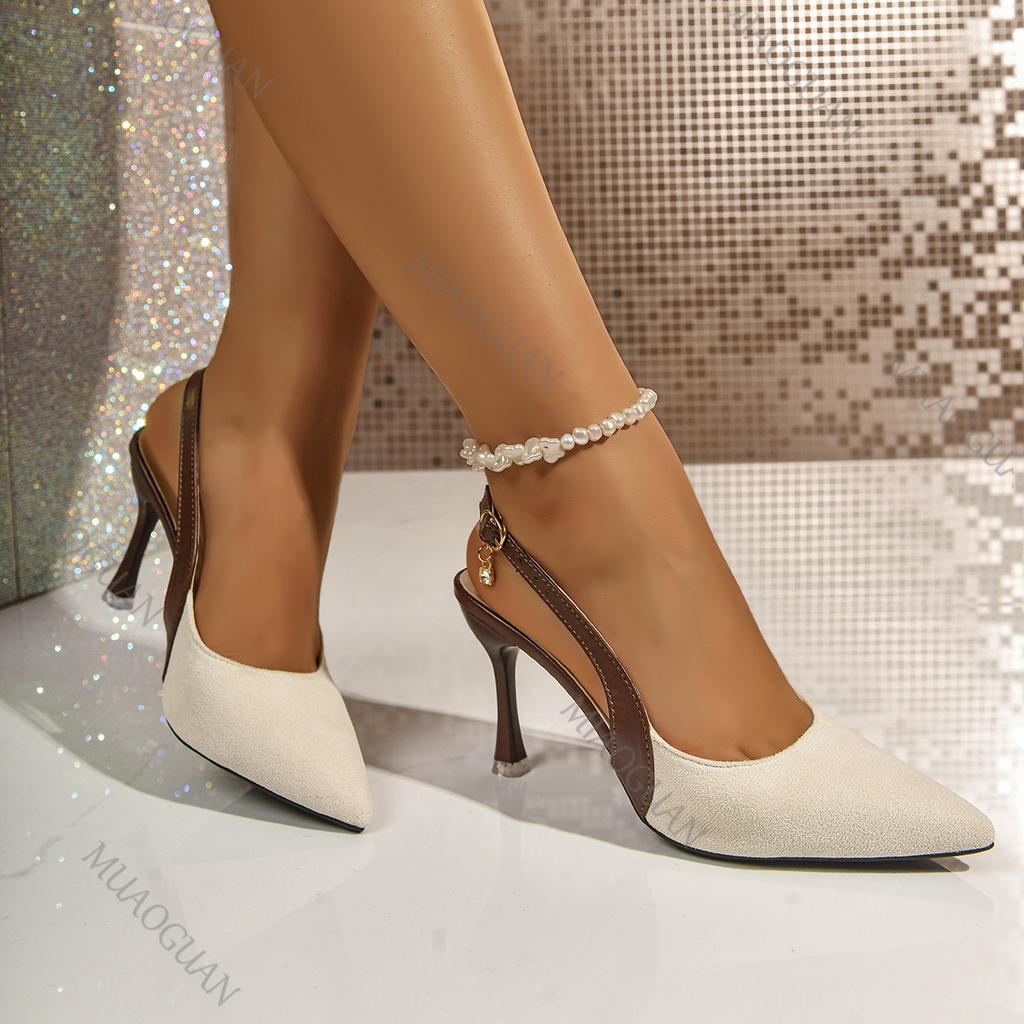 Modne szpiczaste czubki, blokowanie kolorów, modne buty na wysokim obcasie dla kobiet, nowe wiosna-lato, szpilka, damskie buty do sukienki na imprezę, pojedyncze buty