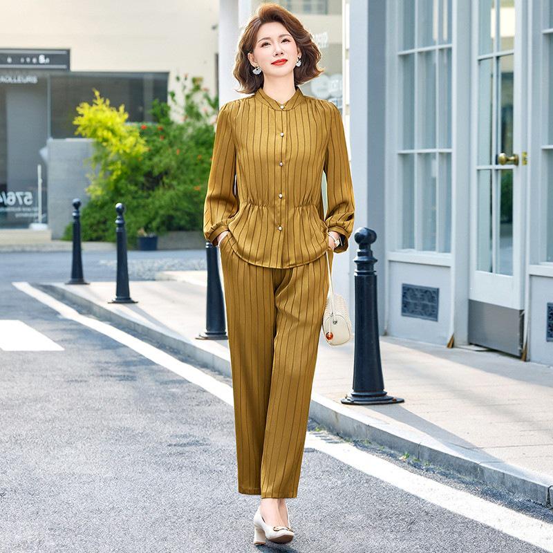 

Elegant French Style Two-Piece Spring Suit for Middle-Aged & Elderly Women - New 2026 Mother s Day Collection 3XL [60-67.5 kg]
