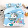 Unicorn Duvet Cover Set Cartoon Pony Bedding Set Girl And Child Duvet Covers Adult Boy Bedroom Decoration Single Double Large