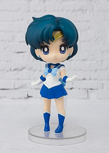 Figuarts mini Sailor Moon Sailor Mercury (versione di rivendita) ca.. Figura mobile verniciata in PVC e ABS da 90 mm