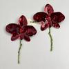 Vintage Metal Wine Red Enamel Drip Glaze Large Fower Earrings for Women Charm Exaggerated Wedding Jewelry Gift