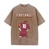 T-shirt Stampata Calcio Uomo Donna Abbigliamento Vintage Lavato Oversize T-shirt Estiva Manica Corta Cotone Magliette Top