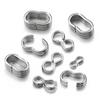 50pcs Stainless Steel 8 Shape Clasp Clips Buckle Connectors for Bracelet Necklace Jewelry Making DIY Handmade Supplies Wholesale