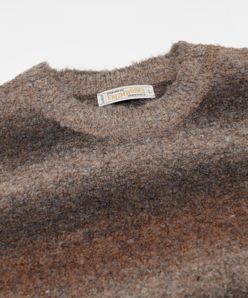FRIZMWORKS Gradation Boucle Knit _ Brown