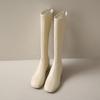 Boots for Women But Over the Knee 2024 New Soft Leather Thick Heel Thin High Boots Autumn and Winter British Style High Heel Knight Boots for Women