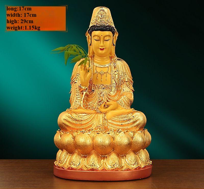 Feng Shui Resin Guanyin Bodhisattva Buddha Statue Decoration Home Statue