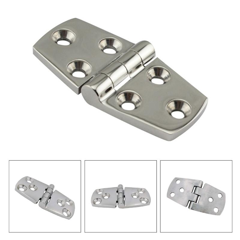 Durable Marine 316 Stainless Steel Flush Strap Hinge Door Hinge for Marine Fishing Yacht RVsDinghy Home Desk Replacement