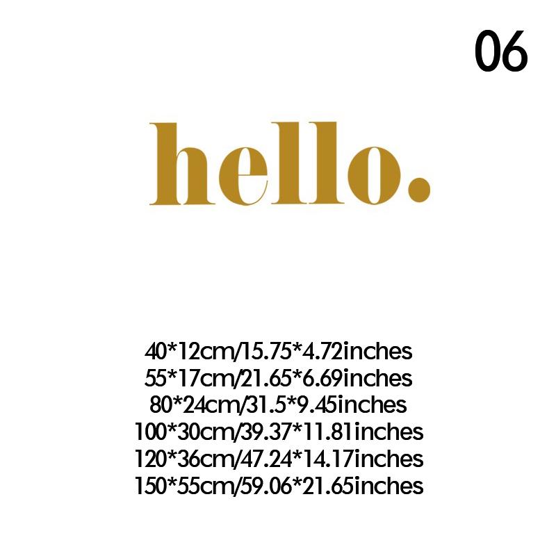 Children's Room Wall Doors Windows Wall Decoration Hello Letters Wallpaper Decoration Stickers Waterproof Living Room Home Decor