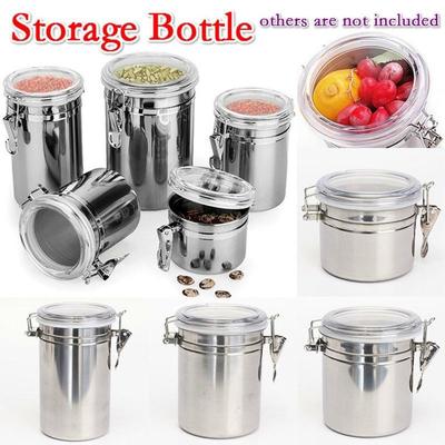 1PCS Lagerung Flaschen Edelstahl versiegelt Kanister Kaffee Mehl Zucker Container Halter können Home St