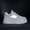 Soft Leather Comfortable Forrest Gump Shoes Breathable Little White Shoes Women's 2025 New Muffin Non-slip Board Shoes Thick Sole Heightening Casual